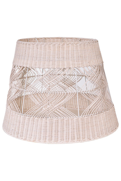 Lumiere - Cappello Lampadario Cilindro Grande Midollino Bainco