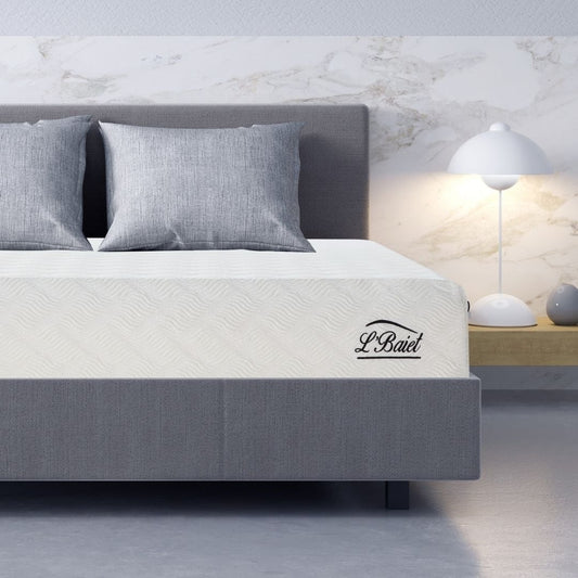Materasso in memory foam L'Baiet 8 Gel / Letto in una scatola / Medio-rigido / Tecnologia Comfort traspirante con gel rinfrescante