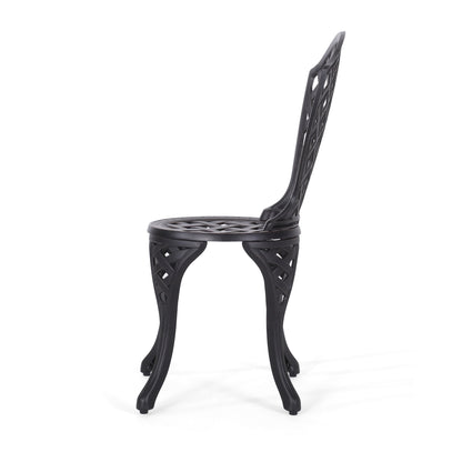 Set da bistrot da esterno in alluminio pressofuso da 3 pezzi La Sola di Christopher Knight Home