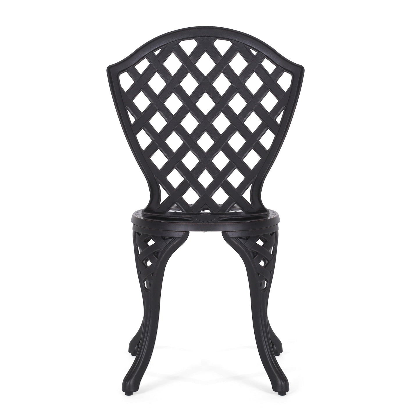 Set da bistrot da esterno in alluminio pressofuso da 3 pezzi La Sola di Christopher Knight Home