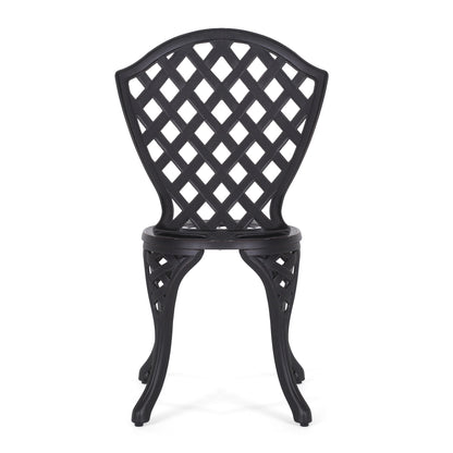 Set da bistrot da esterno in alluminio pressofuso da 3 pezzi La Sola di Christopher Knight Home