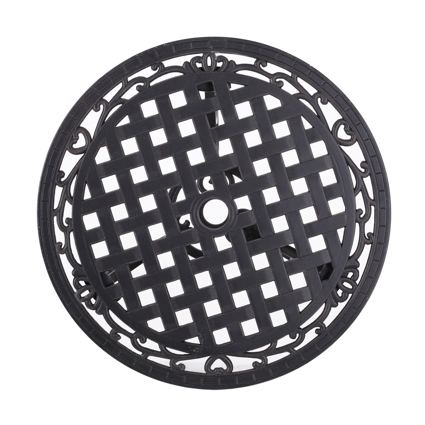 Set da bistrot da esterno in alluminio pressofuso da 3 pezzi La Sola di Christopher Knight Home