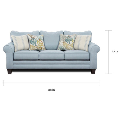 Divano fisso con braccioli rotondi Labyrinth Sky