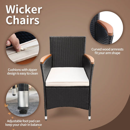 Set da pranzo per esterni in vimini/legno di acacia Lacoo PE