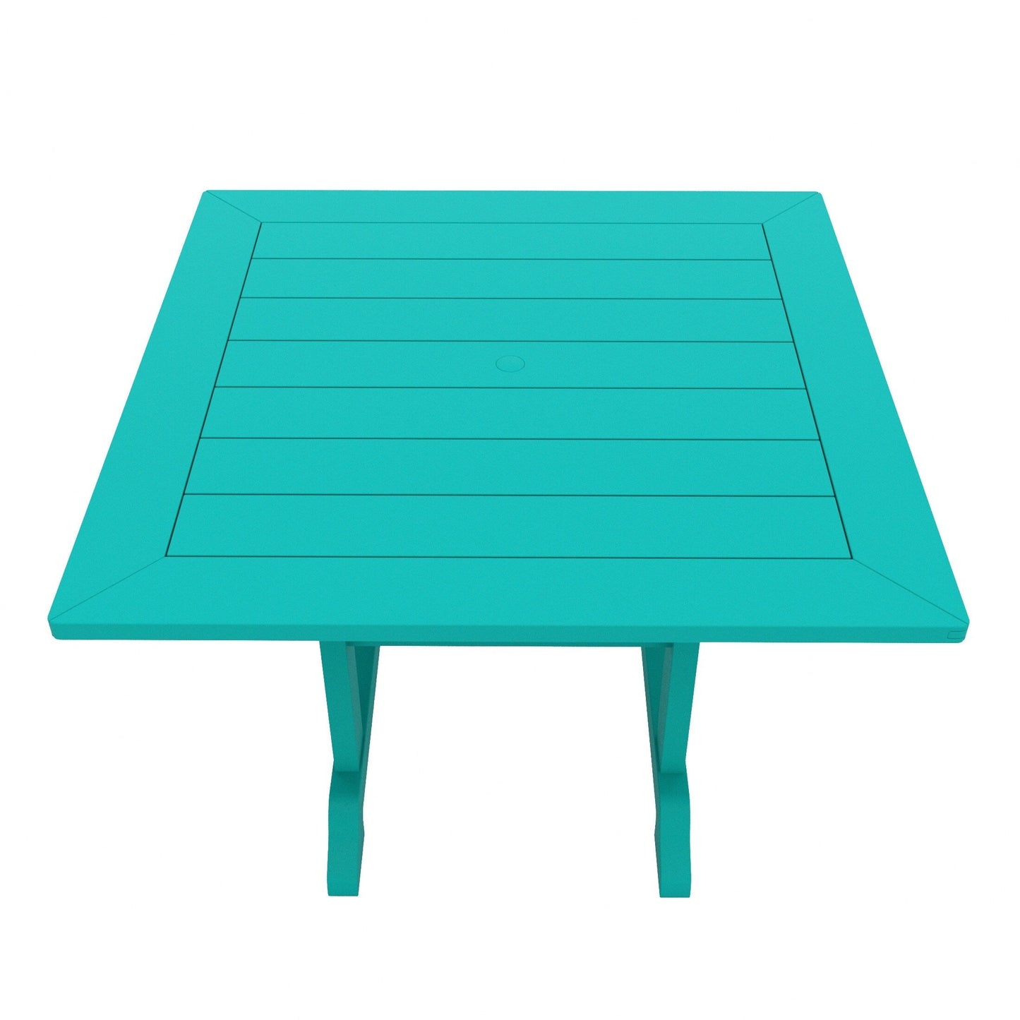 Polytrends Laguna Hdpe Set da pranzo per esterni, adatto a tutte le stagioni, con tavolo quadrato e poltrone (set da 5 pezzi)