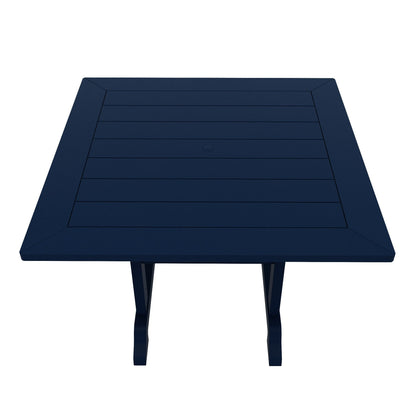 Polytrends Laguna Hdpe Set da pranzo per esterni, adatto a tutte le stagioni, con tavolo quadrato e poltrone (set da 5 pezzi)