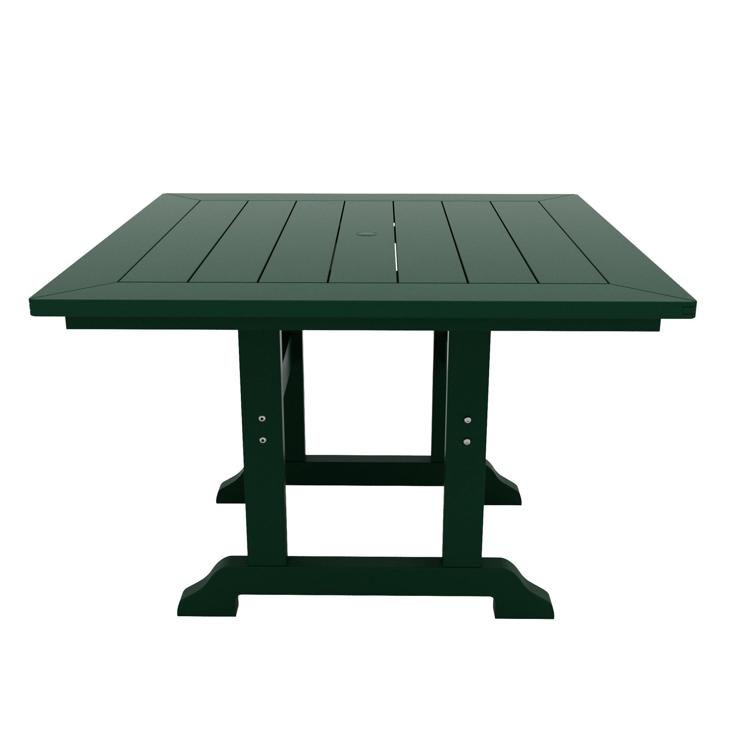 Polytrends Laguna Hdpe Set da pranzo per esterni, adatto a tutte le stagioni, con tavolo quadrato e poltrone (set da 5 pezzi)