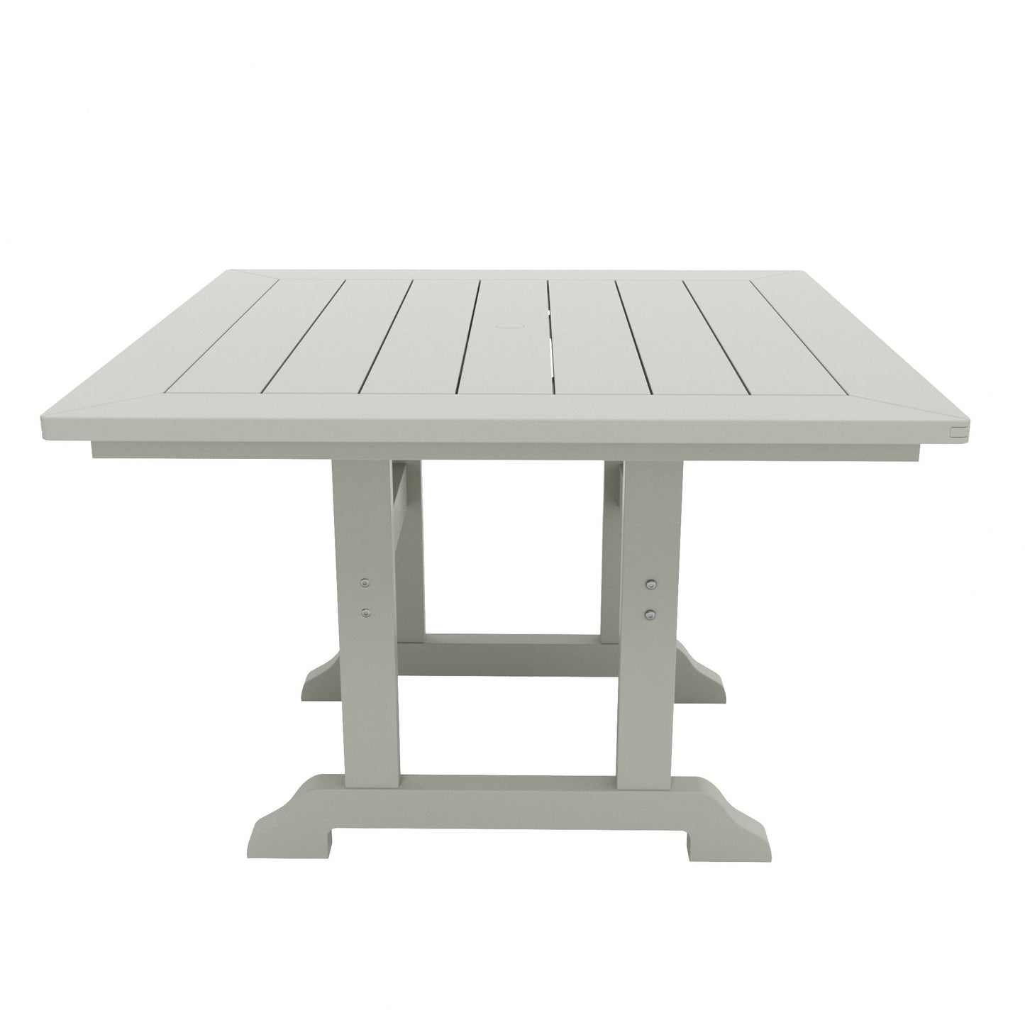 Polytrends Laguna Hdpe Set da pranzo per esterni, adatto a tutte le stagioni, con tavolo quadrato e poltrone (set da 5 pezzi)