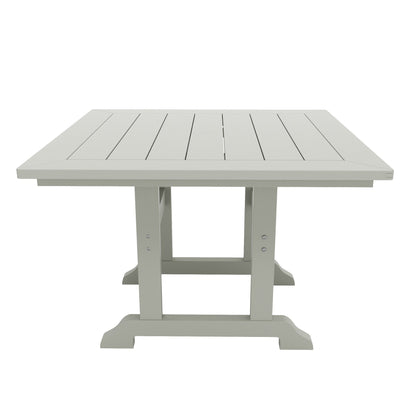 Polytrends Laguna Hdpe Set da pranzo per esterni, adatto a tutte le stagioni, con tavolo quadrato e poltrone (set da 5 pezzi)