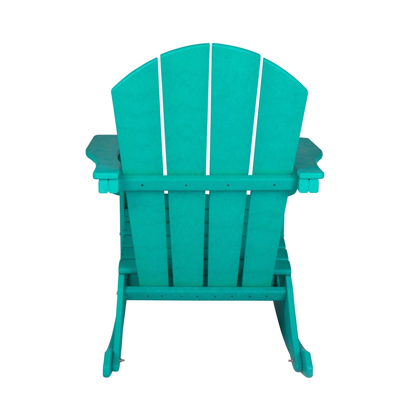 Sedia a dondolo da esterno per patio Polytrends Laguna HDPE adatta a tutte le stagioni (set da 4)