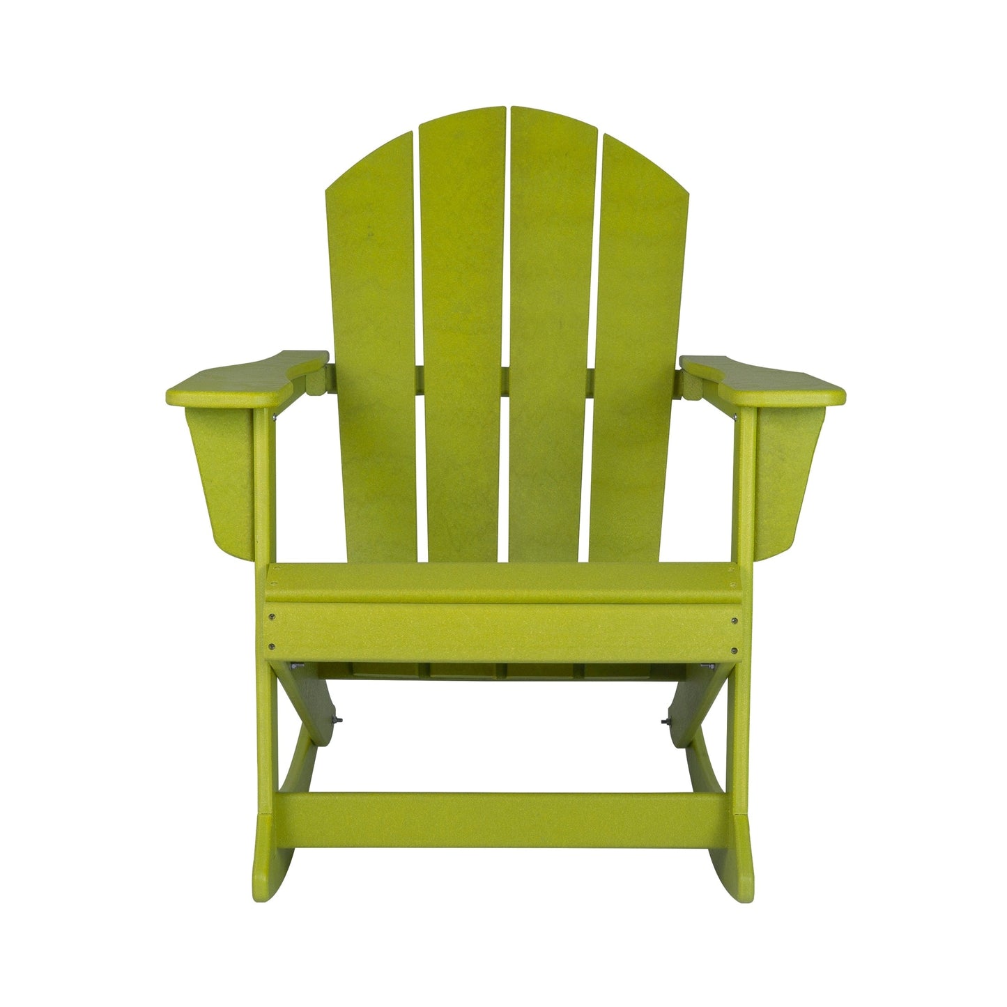 Sedia a dondolo da esterno per patio Polytrends Laguna HDPE adatta a tutte le stagioni (set da 4)