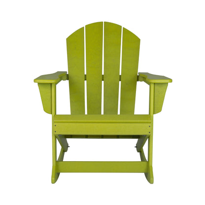 Sedia a dondolo da esterno per patio Polytrends Laguna HDPE adatta a tutte le stagioni (set da 4)