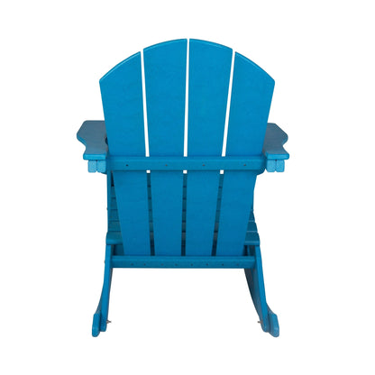 Sedia a dondolo da esterno per patio Polytrends Laguna HDPE adatta a tutte le stagioni (set da 4)