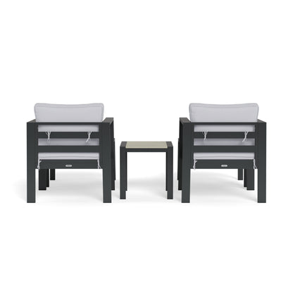 Set di sedute da bistrot per esterni in alluminio Lakeview (5 pezzi)