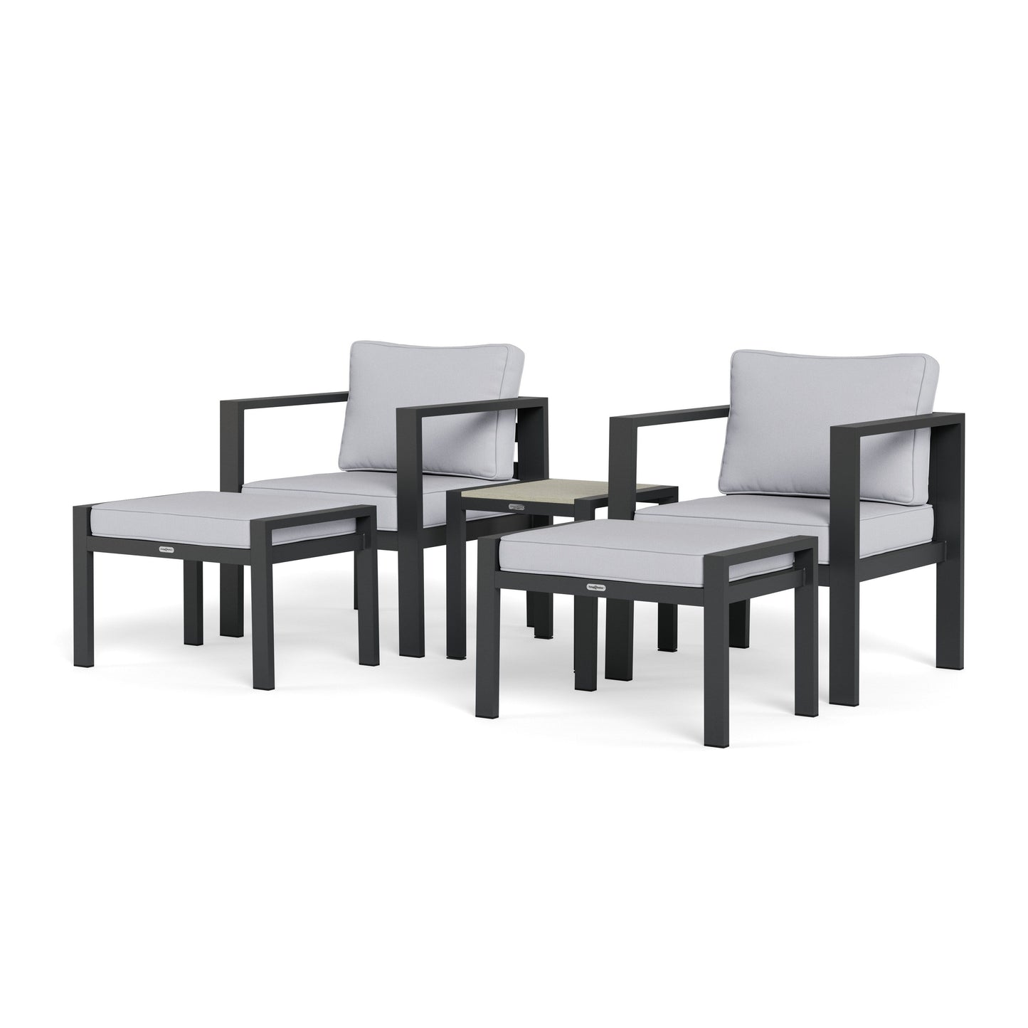 Set di sedute da bistrot per esterni in alluminio Lakeview (5 pezzi)