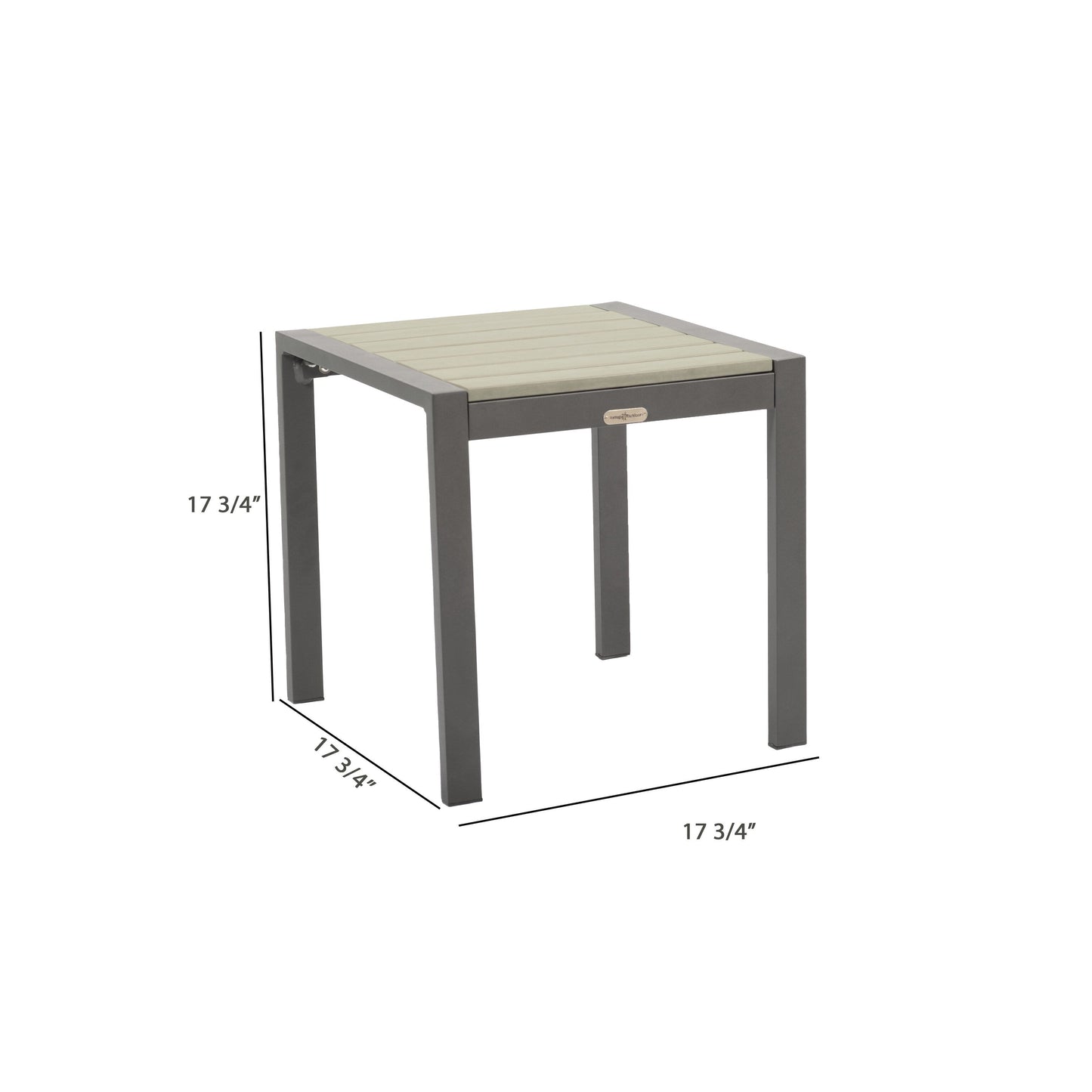 Set di sedute da bistrot per esterni in alluminio Lakeview (5 pezzi)