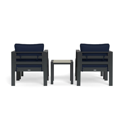 Set di sedute da bistrot per esterni in alluminio Lakeview (5 pezzi)