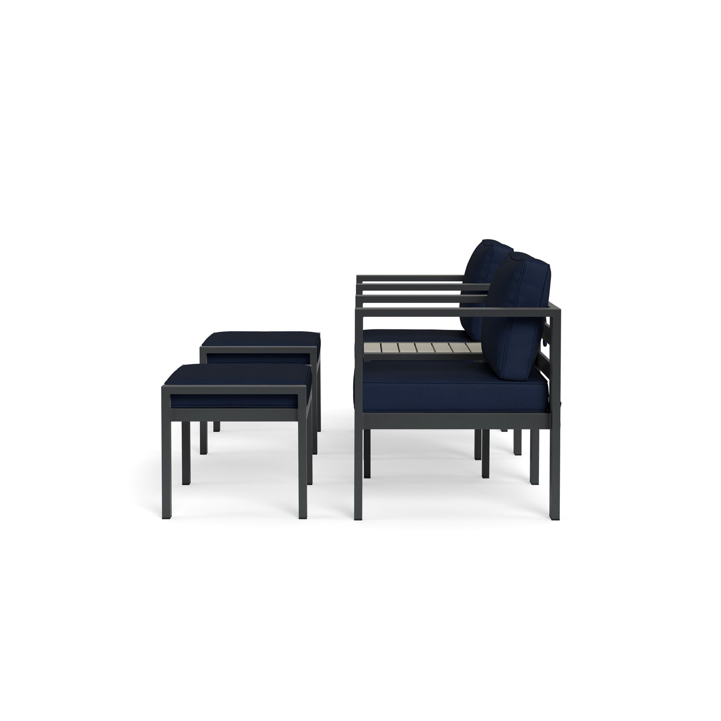 Set di sedute da bistrot per esterni in alluminio Lakeview (5 pezzi)