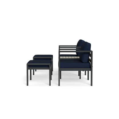 Set di sedute da bistrot per esterni in alluminio Lakeview (5 pezzi)