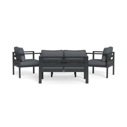 Set di sedute da conversazione per esterni in alluminio Lakeview (4 pezzi)