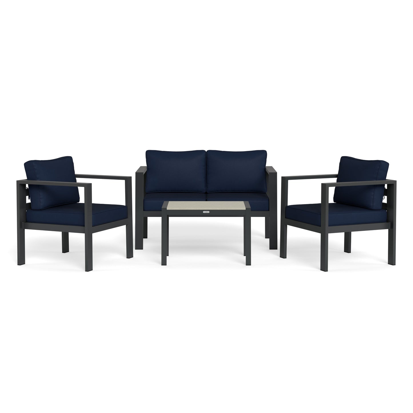 Set di sedute da conversazione per esterni in alluminio Lakeview (4 pezzi)