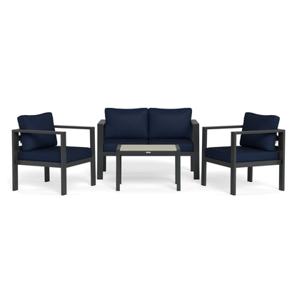 Set di sedute da conversazione per esterni in alluminio Lakeview (4 pezzi)