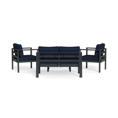 Set di sedute da conversazione per esterni in alluminio Lakeview (4 pezzi)