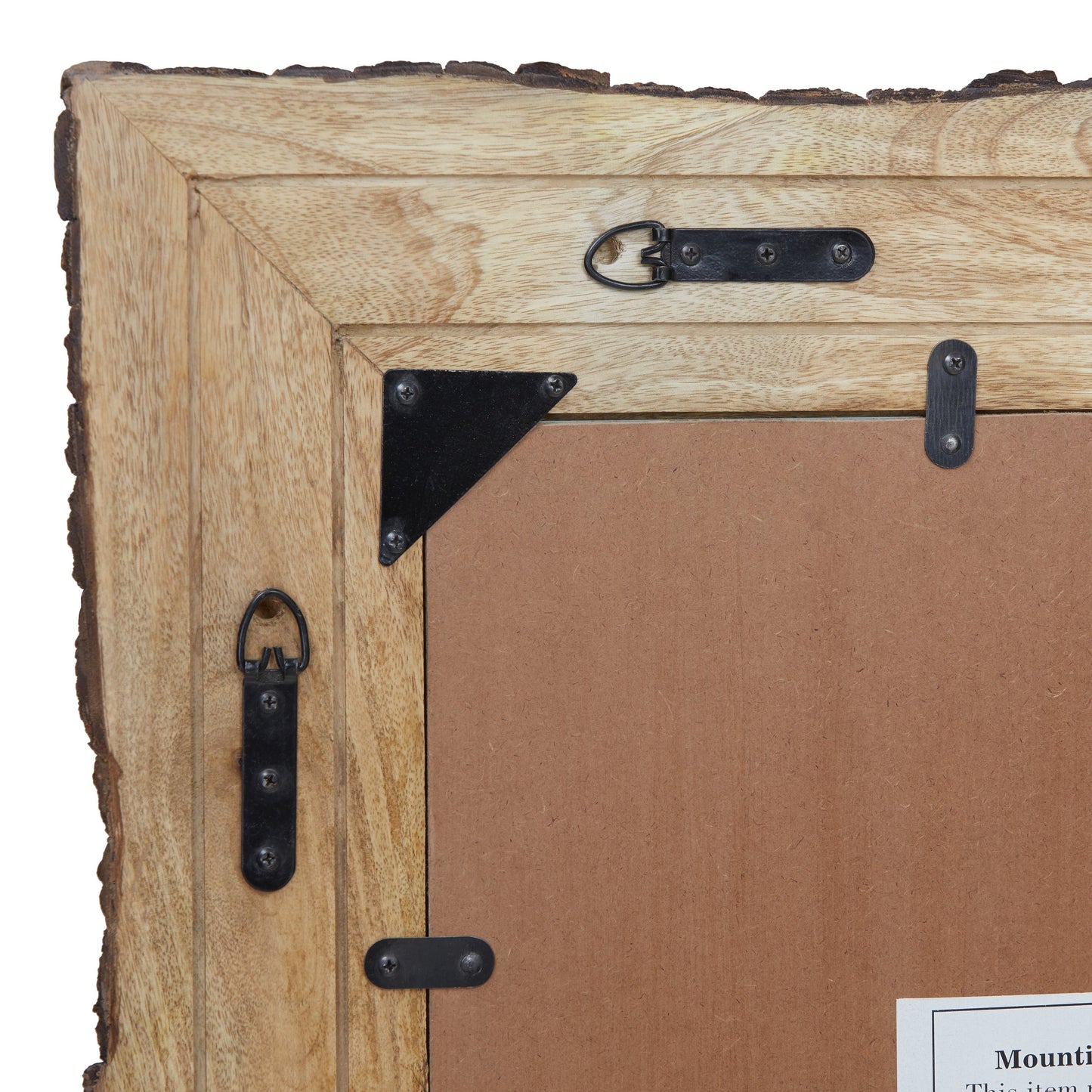 Specchio da parete rettangolare in legno e vetro marrone e marrone chiaro Lamont River of Goods - 39 x 1,25 x 28