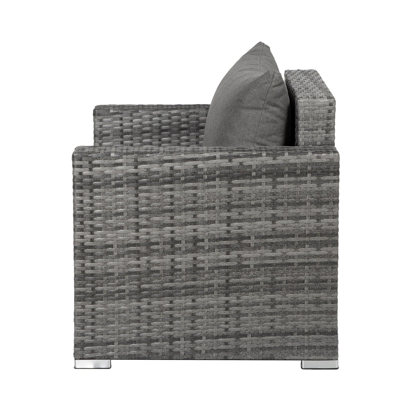 Set di mobili da giardino in vimini Landon da 4 pezzi con cuscini