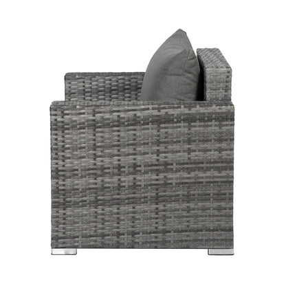 Set di mobili da giardino in vimini Landon da 4 pezzi con cuscini