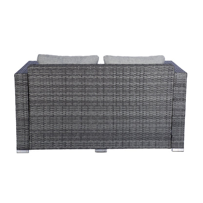 Set di mobili da giardino in vimini Landon da 4 pezzi con cuscini