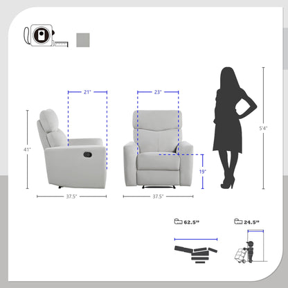 Poltrona reclinabile manuale Lantham Velvet