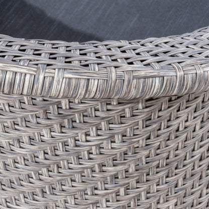 Sedia girevole in vimini da esterno Larchmont (set da 2) di Christopher Knight Home