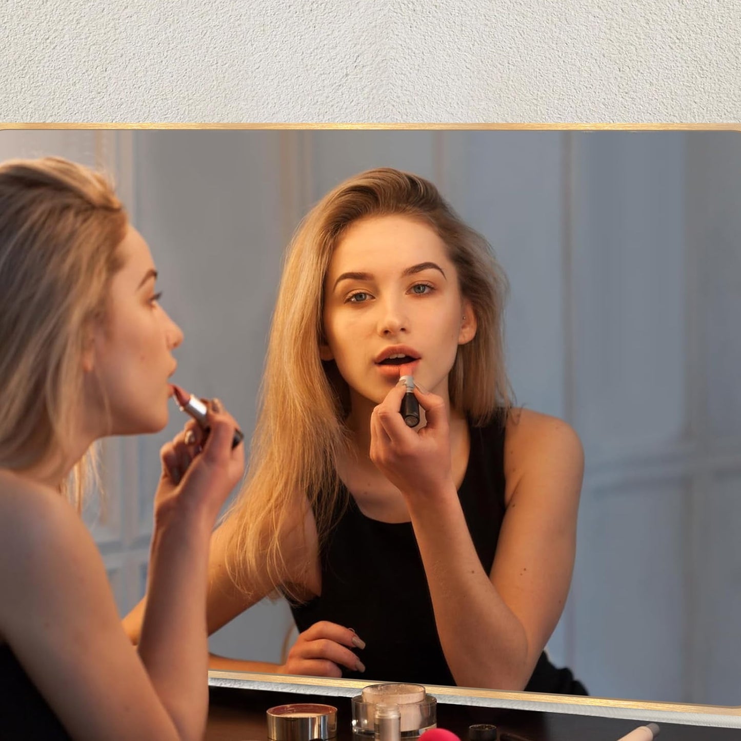 Specchio da terra moderno a figura intera, specchio indipendente