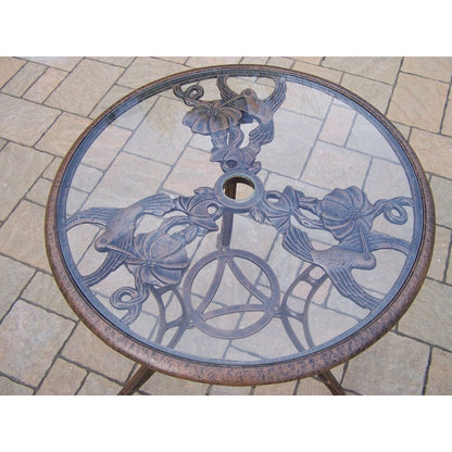 Set da bistrot Lattice da 3 pezzi con tavolo con piano in vetro temperato da 24 pollici e 2 sedie