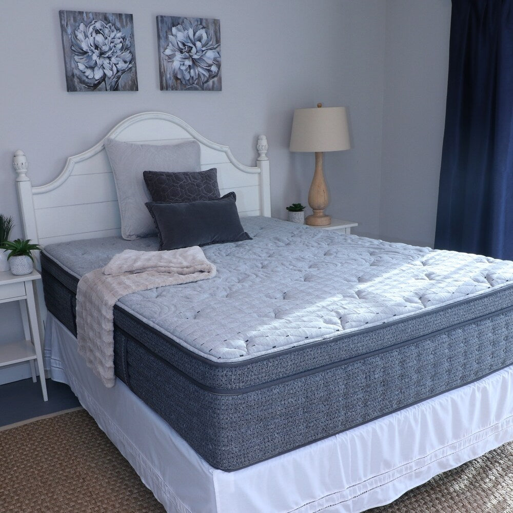 Set di materassi ibridi in lattice gel Laura Ashley Firenze da 14 pollici Euro Top di King Koil