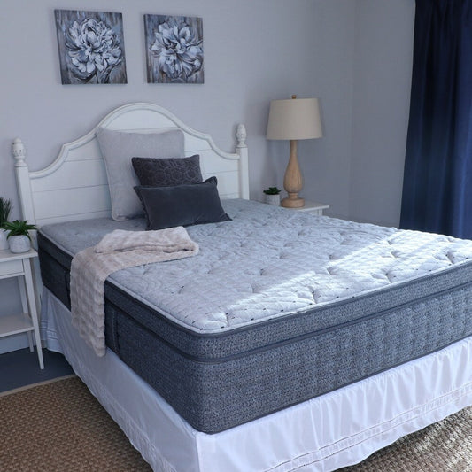 Set di materassi ibridi in lattice gel Laura Ashley Firenze da 14 pollici Euro Top di King Koil