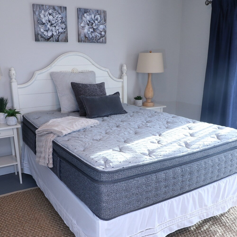 Materasso ibrido in lattice gel Laura Ashley Maria da 13 pollici Euro Top di King Koil