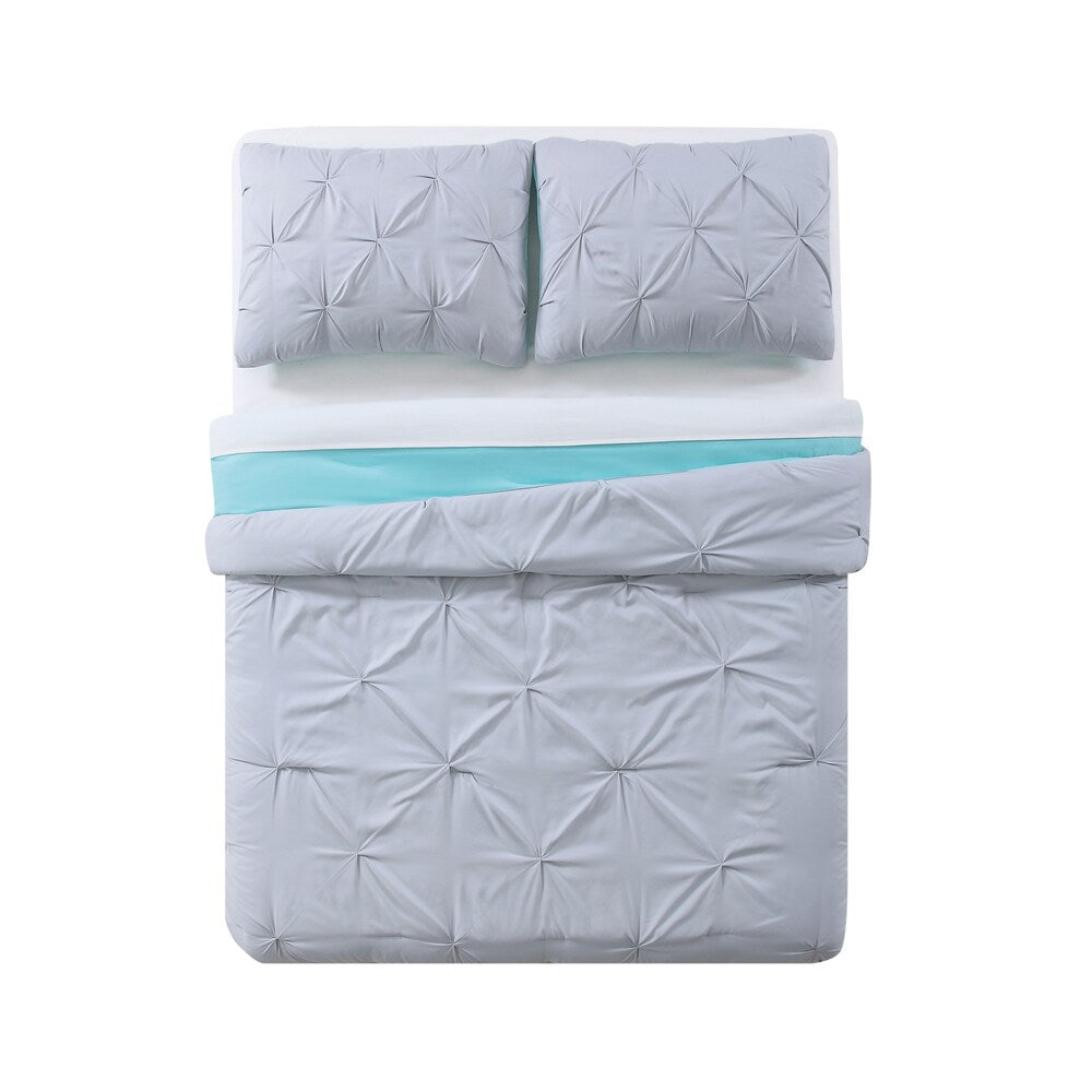 Set copripiumino reversibile My World Pinch Pleat Solid