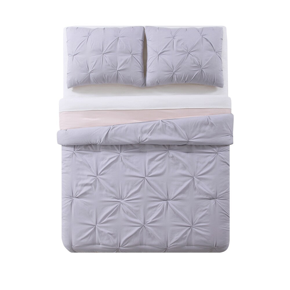 Set copripiumino reversibile My World Pinch Pleat Solid