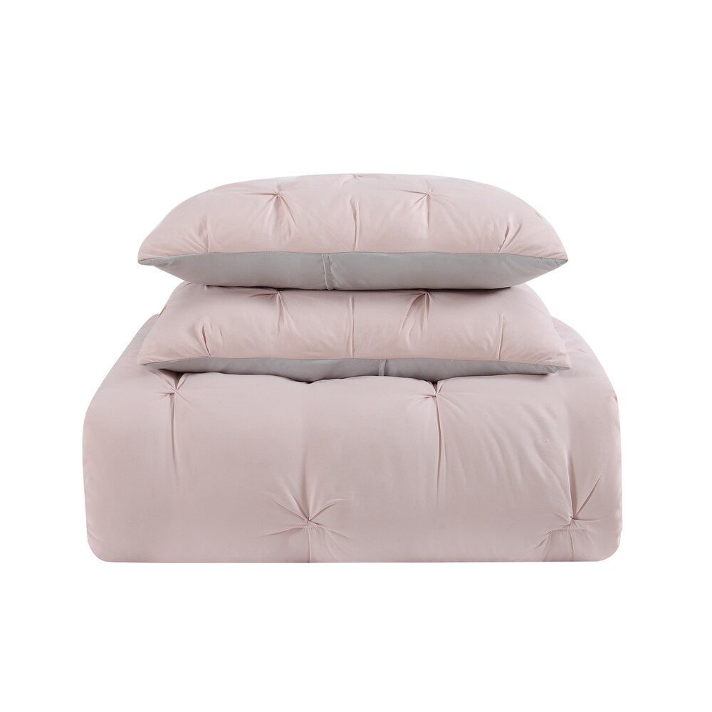 Set copripiumino My World Pinch Pleat Solid da 3 pezzi