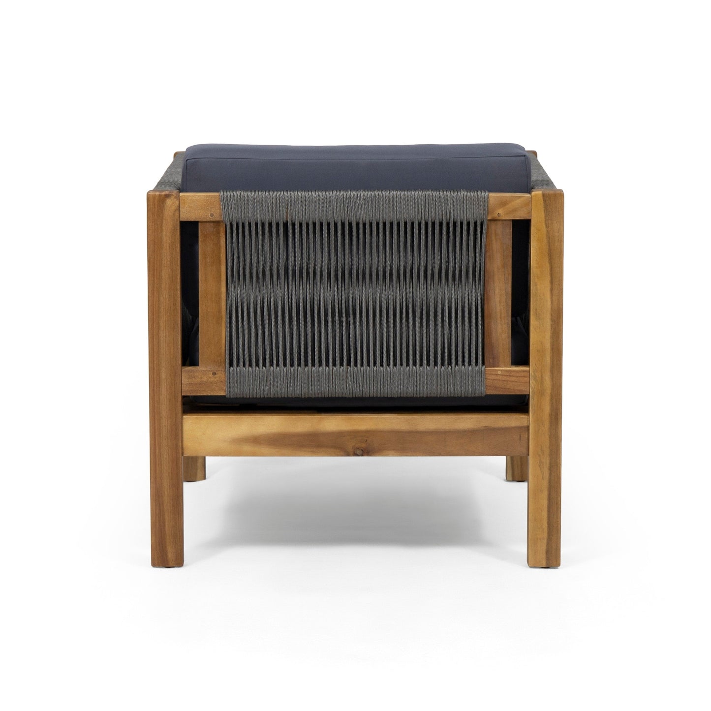 Poltrona da esterno Laurel in legno di acacia e corda di Christopher Knight Home