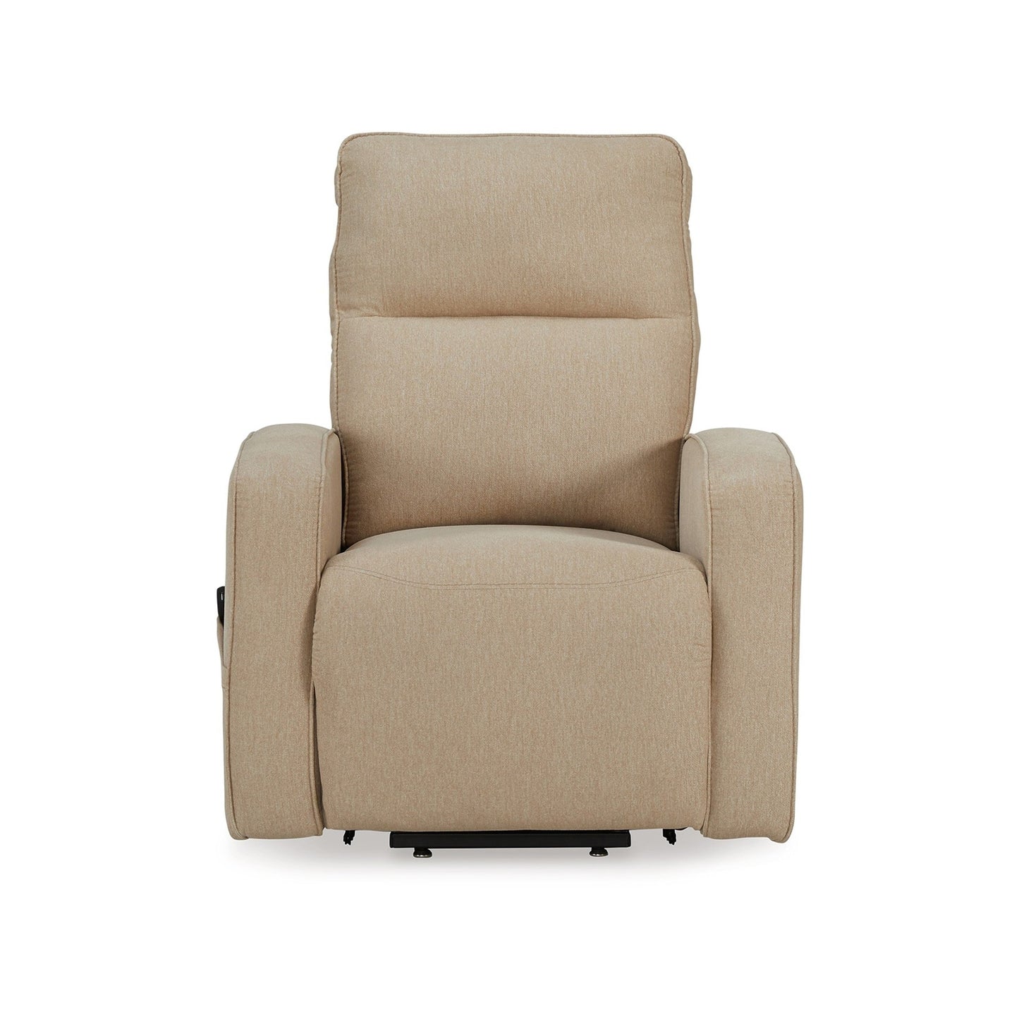 Poltrona reclinabile elettrica Lawson, poliestere color tortora, imbottitura in morbida schiuma