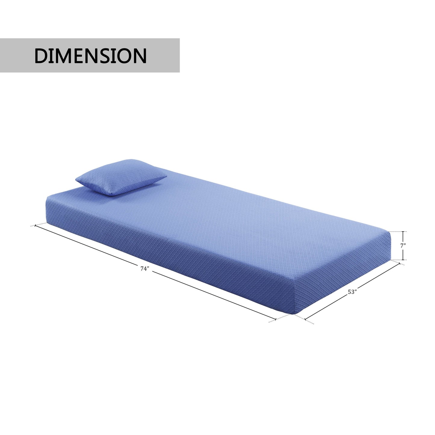 Materasso in memory foam con infusione di gel da 7 pollici