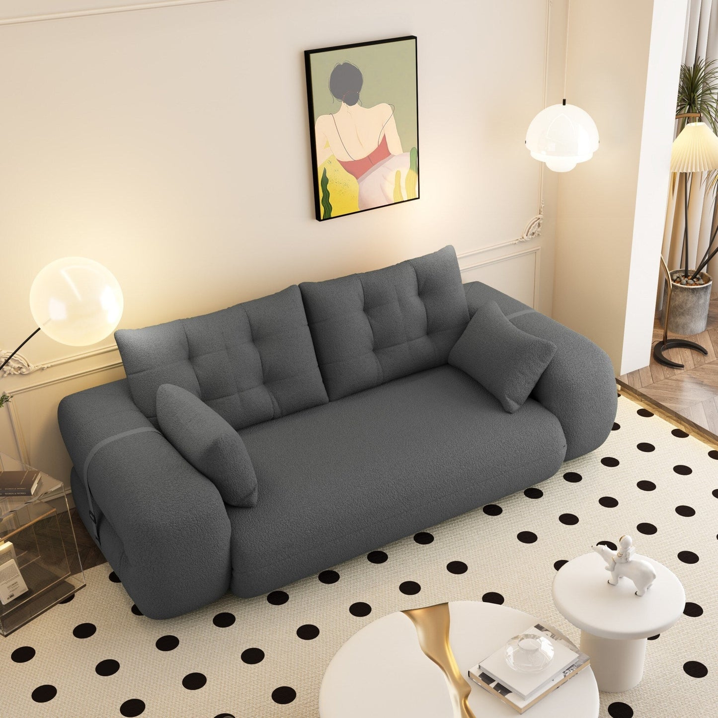 Divano letto pieghevole multifunzionale da 78 pollici di larghezza