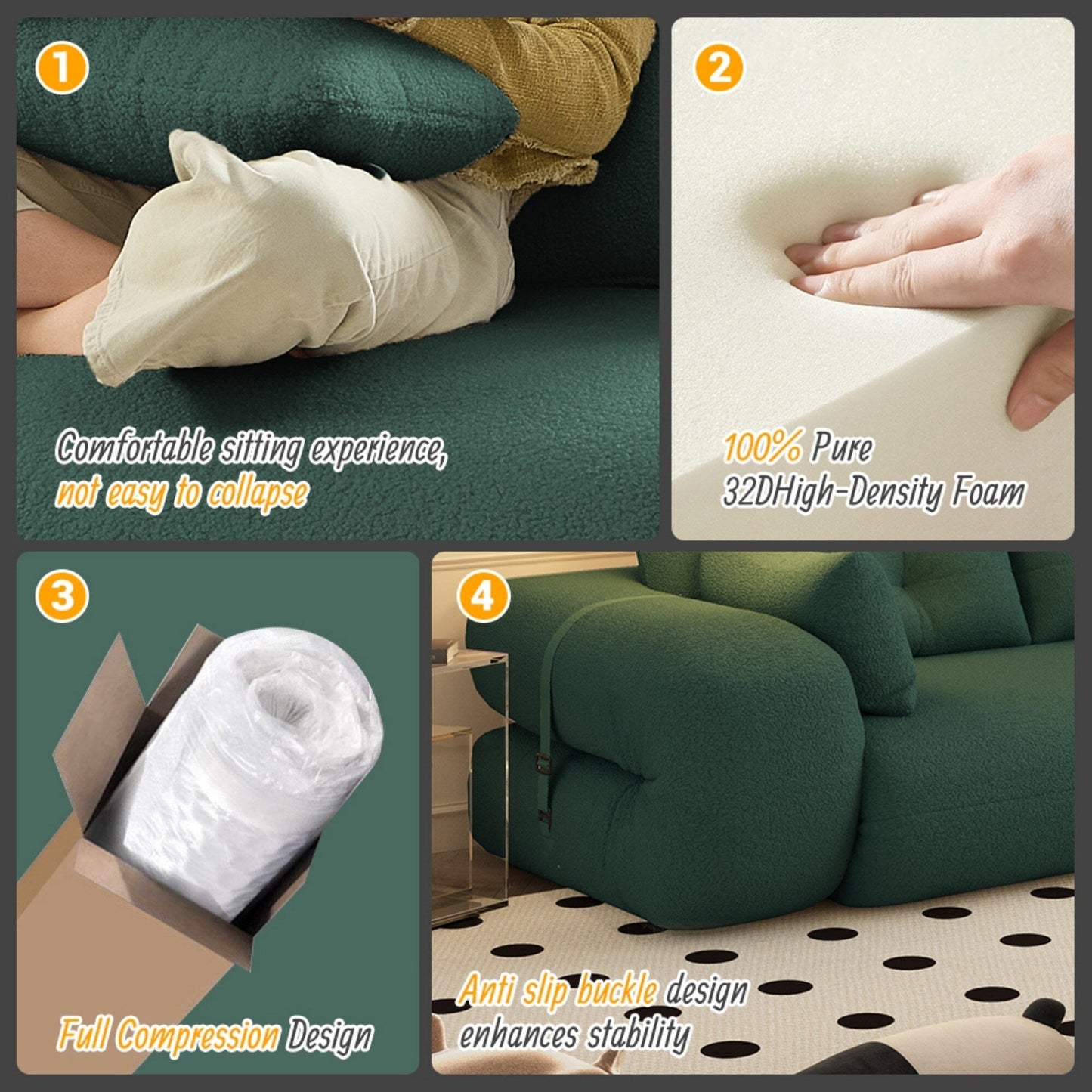 Divano letto pieghevole multifunzionale da 78 pollici di larghezza