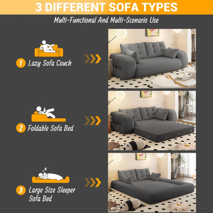 Divano letto pieghevole multifunzionale da 78 pollici di larghezza