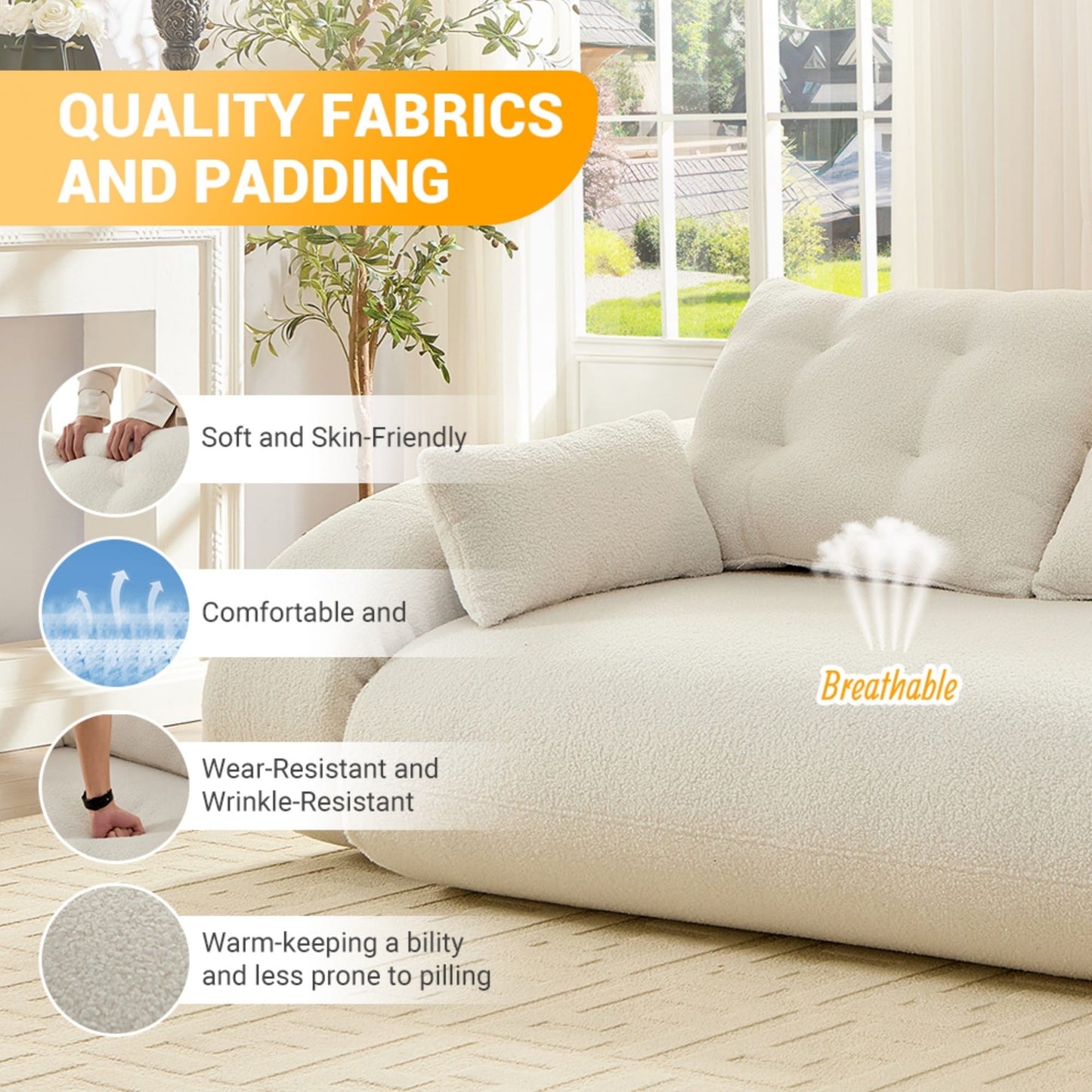 Divano letto pieghevole multifunzionale da 78 pollici di larghezza