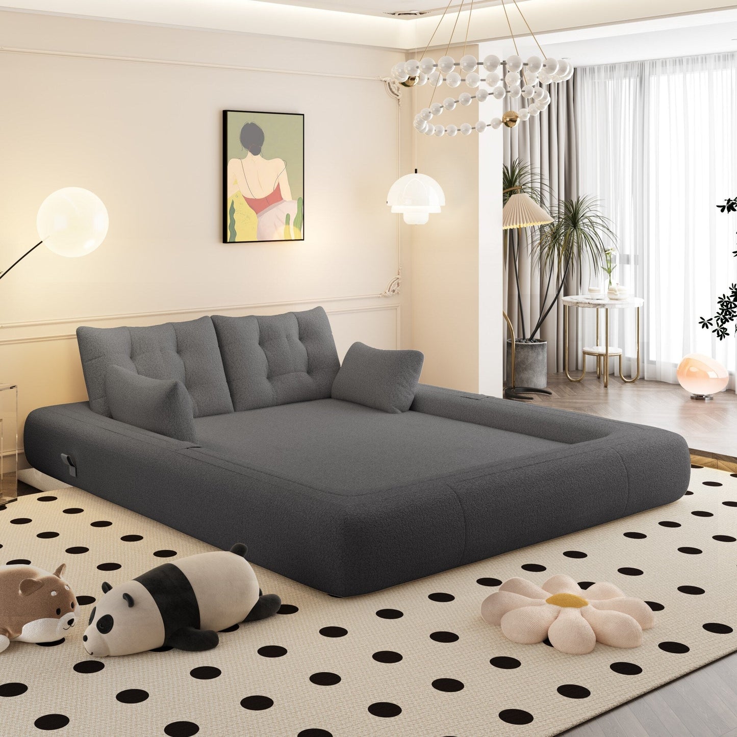 Divano letto pieghevole multifunzionale da 78 pollici di larghezza