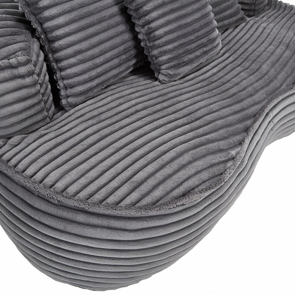 Divano Lazy Sofa, poltrona a sacco resistente e confortevole, con schienale alto, per adulti e bambini, 2 posti